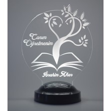 Love Lamp 3 Boyutlu Kişiye Özel Öğretmenler Günü Konsept Hediye Canım Öğretmenim LED Lamba