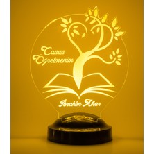 Love Lamp 3 Boyutlu Kişiye Özel Öğretmenler Günü Konsept Hediye Canım Öğretmenim LED Lamba