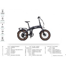 Loop Armour -20"katlanir (Fat Bike) -7 Vites-Elektrikli- Mat Siyah-Gri