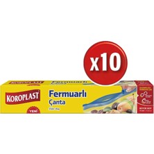 Koroplast Fermuarlı Çanta Büyük Boy 10'lu x 10 Paket (1 Koli)