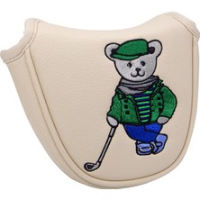 Strade Store Golf Mallet Putter Head Cover Dayanıklı Koruma Kulübü Headcover Bej (Yurt Dışından)