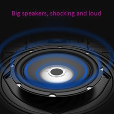 Humble Bluetooth Hoparlör Açık Taşınabilir Ktv Tf USB Aux Fm Fonksiyonu Ev Karaoke Mavi Için 4 Inç (Yurt Dışından)