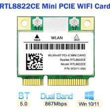 Humble RTL8822CE Wifi Kartı 1200MBPS 2.4g+5ghz 802.11AC Ağ Mini Pcıe Bluetooth 5.0 Desteği Dizüstü Bilgisayar/pc /11 (Yurt Dışından)