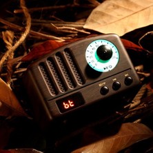 Humble Retro Radyo - Taşınabilir Hoparlör Klasik Vintage Stil Mini Boyutlu Bluetooth Hoparlör, Fm Radyolu (Ahşap Rengi) (Yurt Dışından)