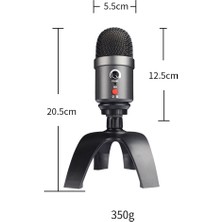 Humble Rbg Renkli Stereo Mikrofon Bilgisayar Oyun Canlı Video Konferans Mikrofon Cep Telefonu Bilgisayar Için Bluetooth Mikrofon (Yurt Dışından)