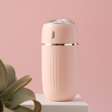 Humble 300ML Kablosuz Nemlendirici Ev Mini Taşınabilir Masaüstü Araç Nemlendirici Hava Temizleme Cihazı Dahili Pil 800MAH, Pembe (Yurt Dışından)