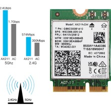 Humble AX211NGW Wifi 6e M.2 Anahtar E Cnvio2 Çift Bant 2.4ghz/5ghz Kablosuz Ağ Kartı 802.11AC Bluetooth 5.2 Adaptörü (Yurt Dışından)