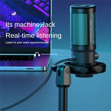 Humble Tüm Metal USB Kapasitörler Mikrofon, Pc Oyun Kayıt Masaüstü Dizüstü Mikrofonu, Çevrimiçi Oyun Için Rgb Akış Podcasting Mikrofonu, (Yurt Dışından)