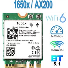 Humble 1650X Wifi Kartı + 2X8DB Anten AX200NGW 3000 Mbps 2.4g 5g Wifi 6 + Bt 5.1 WIN11 Için Gigabit Kablosuz Ağ Kartı (Yurt Dışından)