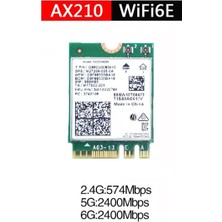 Humble Wi-Fi 6e AX210 Kablosuz Kart 2400MBPS Bluetooth 5.2 Masaüstü Kiti 802.11AX 2.4g/5ghz/6ghz AX210NGW, 10DBI Antenli (Yurt Dışından)