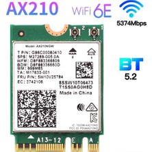 Humble Wi-Fi 6e AX210 Kablosuz Kart 2400MBPS Bluetooth 5.2 Masaüstü Kiti 802.11AX 2.4g/5ghz/6ghz AX210NGW, 10DBI Antenli (Yurt Dışından)