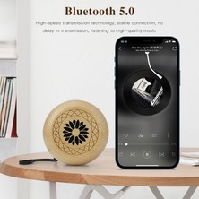 Humble Bluetooth Hoparlör, Taşınabilir Kablosuz Bluetooth Hoparlör Zarif Oyma Desen, Açık Hava Sporları Için (Yuvarlak) (Yurt Dışından)