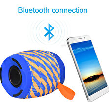 Humble Taşınabilir Bluetooth Mini Hoparlör Kablosuz Subwoofer Hoparlör Stereo Ses Kutusu Bez Kaplama Kumaş Tablet Hoparlör Mavi Sarı (Yurt Dışından)