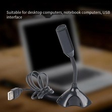 Humble USB Dizüstü Mikrofon Ses Mikrofon Yüksek Hassasiyetli Mini Stüdyo Konuşma Mikrofon Standı Pc Için Tutucu Oyun Konferansı Ile, Beyaz (Yurt Dışından)