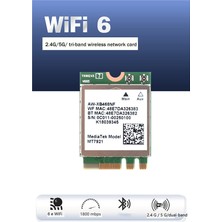 Humble MT7921 Wıfı6 2.4g 5g Gigabit Ağ Kartı Masaüstü Bilgisayar Dizüstü Dahili Anten ile Dahili Kablosuz Ağ Kartı (Yurt Dışından)