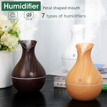 Humble Elektrikli Hava Nemlendirici Uçucu Yağ Difüzörü Ultrasonik 130 ml Ahşap Tahıl Nemlendirici USB Mist Maker LED Işık C (Yurt Dışından)