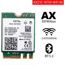 Humble 1675X Wifi Kartı Için AX210NGW AX1675X Wi-Fi 6e 802.11AX 2.4g 5g 6g 5374 Mbps Bluetooth 5.2 M.2 Ngff Wifi Adaptörü (Yurt Dışından)