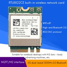 Humble RTL8822CE Kablosuz Ağ Kartı 2.4g/5g Çift Bantlı Gigabit Wifi Bluetooth 5.0 M.2 Ngff Arayüzü Wifi Kablosuz Modülü (Yurt Dışından)