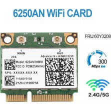 Humble 6250AN 622ANXHMW Wifi Kartı 300MBPS 2.4g ve 5g Wifi Adaptörü / Advanced-N 6250 (Yurt Dışından)