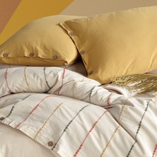 Macas Home Iris  Pamuklu Yıkamalı Ipliği Boya Vintage Çift Kişilik Nevresim Takım 200*220 Irsckt