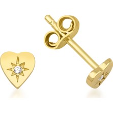 Kairos Jewelry 14 Ayar Altın Pırıltılı Mini Kalp Çivi Küpe

KRS-K093-GE