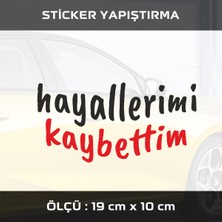 Fresh Hayallerimi Kaybettim Arabesk Sticker 2 Adet - Araba Motosiklet Atv Cam Dolap Tablet Uyumlu Etiket Yapıştırma