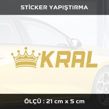 Fresh Kral Taclı Sticker 2 Adet - Araba Motosiklet Atv Cam Dolap Tablet Uyumlu Etiket Yapıştırma
