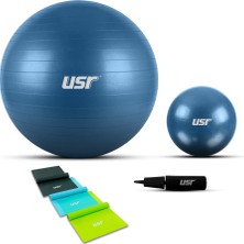 USR 20551BL 20+55 Cm Pilates Topu + Pompası + 3 Lastik