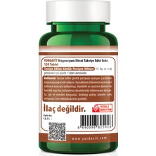 Yurdavit Magnesium Citrate 500 Mg Magnezyum Sitrat 120 Tablet