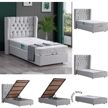 Setay Riga Tek Kişilik Mdf Baza - Açık Gri (Başlık-Yatak Hariç)