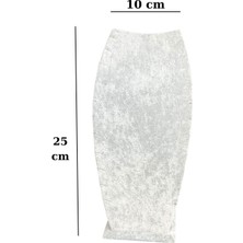 Özer Kutu Kolye & Zincir Standı Ayaklı Gri Süet 3.boy (26 cm )