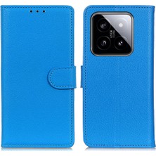 Xiaomi 14 Pro Kılıf Litchi Doku Cüzdan Deri Flip Telefon Kapağı (Yurt Dışından)