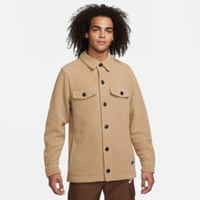 Nike Oduncu Gömlek Sportswear Sport Utility Sherpa Full-Length Button Erkek Kahverengi Ceket Oversize Geniş Kalıp Normal Bedeninizden Bir Beden Küçük Tercih Ediniz DZ5437-258