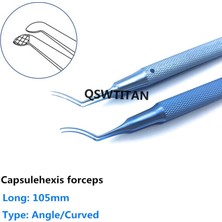 Açılı Utrata Kapsüloreksis Forseps Cımbız Titanyum Kavisli Açılı Oftalmik Cerrahi Alet (Yurt Dışından)