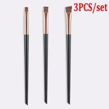 3ADET Siyah Altın 1/2/3pcs Blade Eyeliner Kaş Fırçaları Ultra Ince Ince Küçük Açılı Düz Makyaj Fırçaları Yüksek Kaliteli Kaş Kontur Makyaj Araçları (Yurt Dışından)