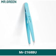 MR-2168BU Mr.green Kaş Cımbız Renkli Saç Güzellik Ince Kıllar Çektirme Paslanmaz Çelik Eğimli Göz Kaş Klipleri Kaldırma Makyaj Araçları (Yurt Dışından)