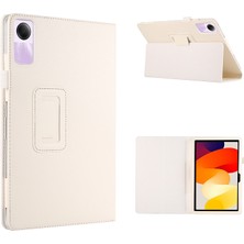 XFashion Xiaomi Redmi Pad Se Pu Deri Tablet Kılıfı Litchi Doku Iki Katlı Stand Kapağı (Yurt Dışından)