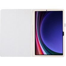 XFashion Samsung Galaxy Tab S9+ Deri Kılıf Iki Katlı Stand Tablet Koruyucu Kapak (Yurt Dışından)