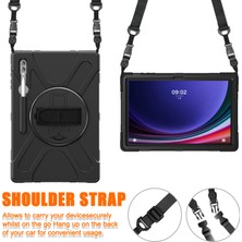 XFashion Samsung Galaxy Tab S9 Ultra X910 / S8 Ultra X900 / X906 Pc+Silikon Tablet Kılıf El Bant Kickstand Strap ile (Yurt Dışından)