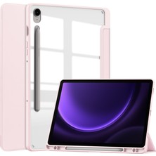 XFashion Samsung Galaxy Tab S9 Fe Tablet Kılıfı Deri+Tpu+Akrilik Stand Kapağı Kalem Yuvası (Yurt Dışından)