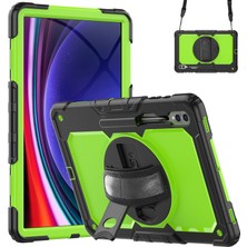 XFashion Samsung Galaxy Tab S9 Ultra (SM-X910 / X916B / X918U) Şok Geçirmez Kasa Pc+Silikon Tablet Kickstand Kapak Pet Screen Film (Yurt Dışından)