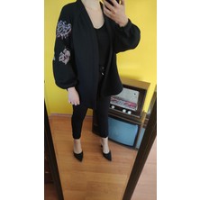Deseo Boutique Kadın Kol ve Sırt Kısmı Işlemeli Standart Beden Özel Şık Kimono Ceket