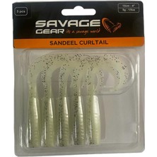 Savage Gear Lb Sandeel Curltail 10CM 5gr  Silikon Yem(Glow)