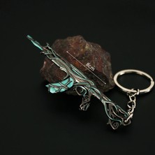 Dgn Aksesuar Valorant Gaia Vandal Metal Mini Figür (Anahtarlık) ve Dekor Standı (Mavi)