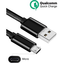 Beatitude Micro USB Girişli Telefonlara Hasır Micro Hızlı Şarj Aleti Kablosu Şarz Veri Aktarım Kablo