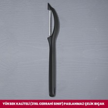 Lirazon Domates Soyacağı Sebze Meyve Patates Soyacağı Soyacak Doğrayıcı (316L) Paslanmaz Çelik Bıçak