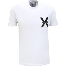 John Richmond Bisiklet Yaka Beyaz Erkek T-Shirt UMA23140TS