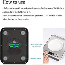 Wangchuang Siyah 5kg Mutfak Terazisi Dijital 5/10KG 1g Elektronik Ağırlık Gram ve Ons Paslanmaz Tartı Dengesi Ölçme Gıda Kahve Pişirme Terazisi (Yurt Dışından)