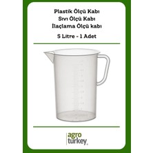 Agro Turkey | 1 Adet - 5 Litre Plastik Ölçü Kabı - Sıvı Ölçü Kabı - İlaçlama Ölçü Kabı