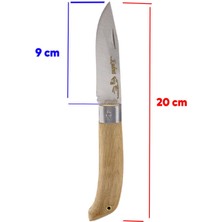Nzb Aşı Bıçağı Profesyonel Çelik Düz Uçlu Bağ Ağaç Budama Aşı Çakısı 20 mm Ahşap Saplı Bıçak Çakı